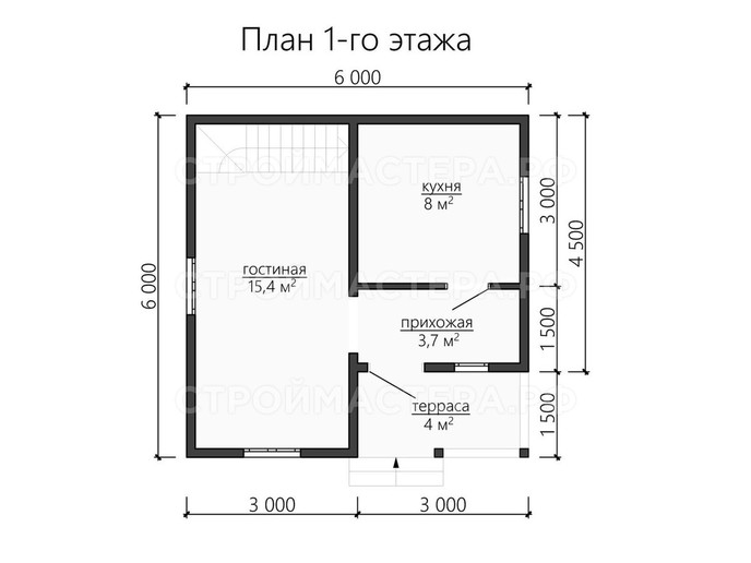 Дом из бруса проект «ДБ-25»