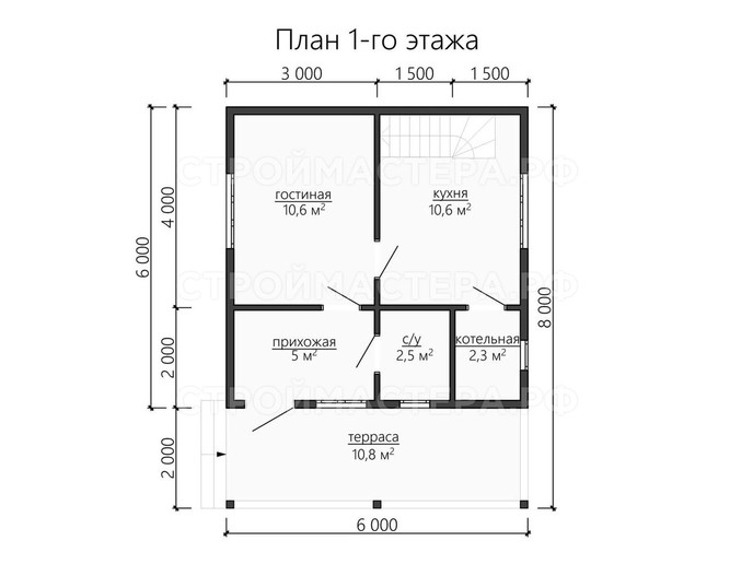 Дом из бруса проект «ДБ-35»