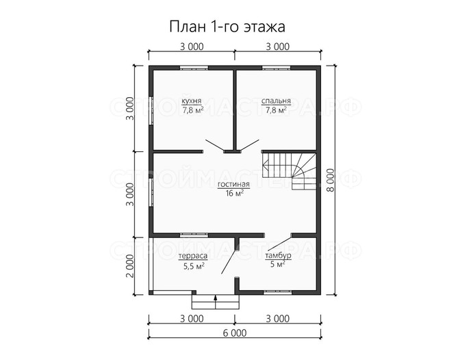 Каркасный дом проект «КД-36»