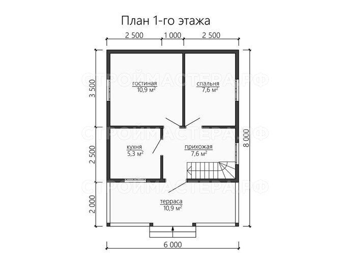 Дом из бруса проект «ДБ-38»