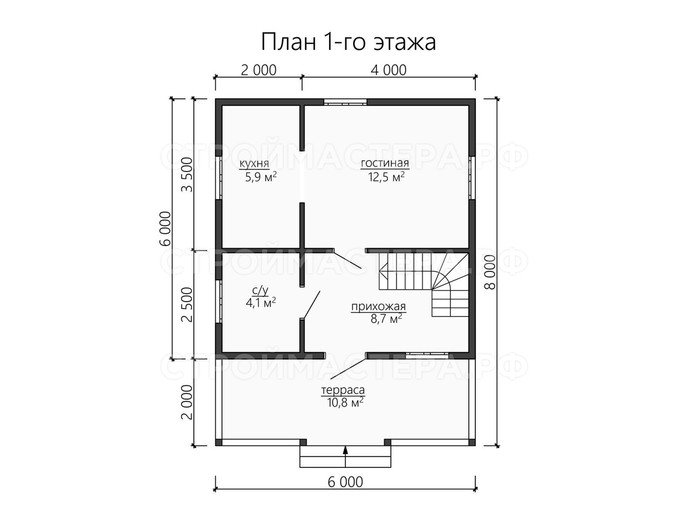 Дом из бруса проект «ДБ-40»