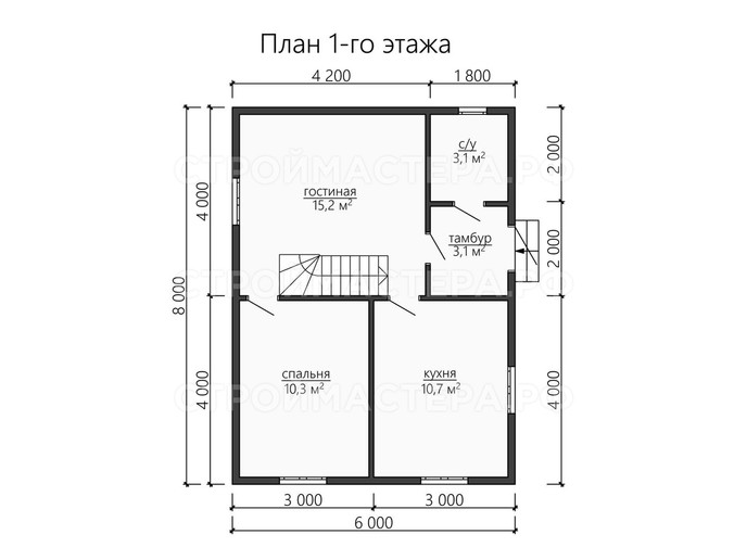 Каркасный дом проект «КД-41»