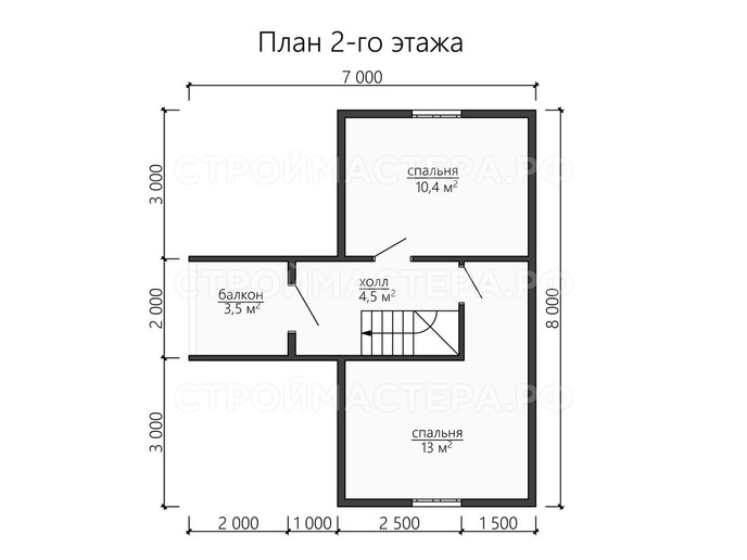 Дом из бруса проект «ДБ-43»