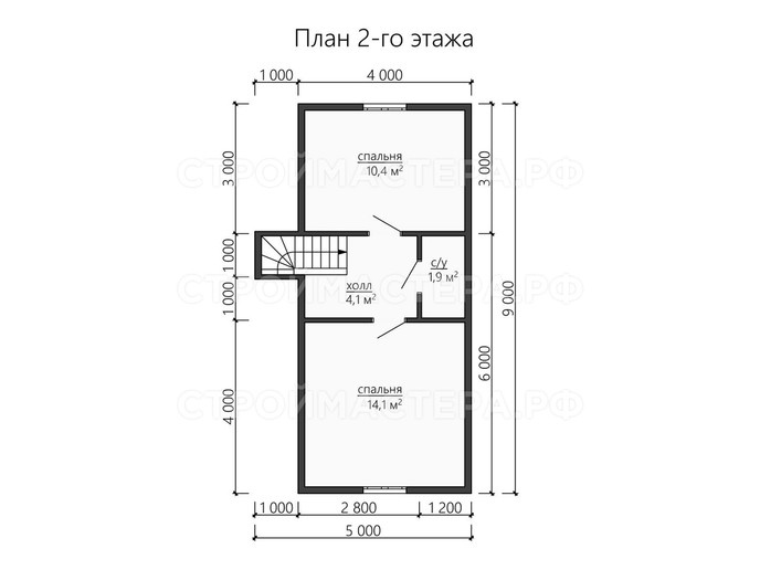 Дом из бруса проект «ДБ-45»