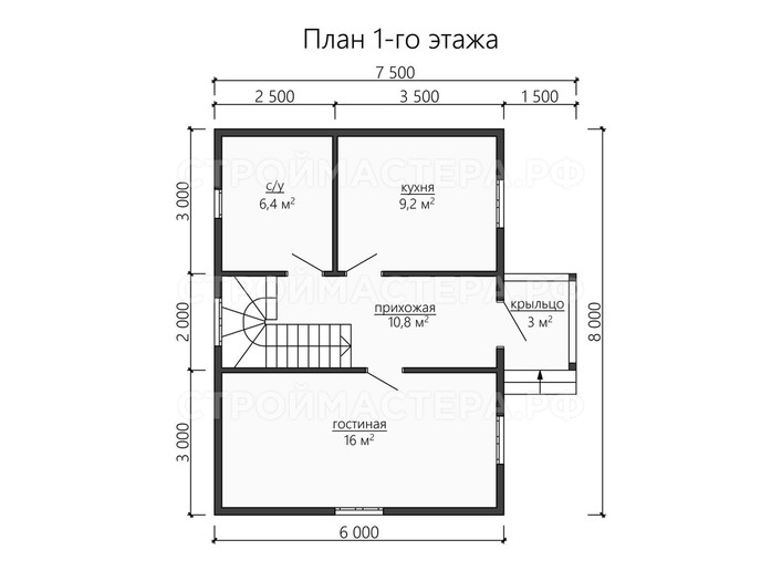 Каркасный дом проект «КД-46»