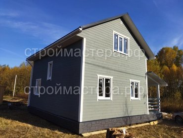 Каркасный дом 6х8м с террасой 2х6м